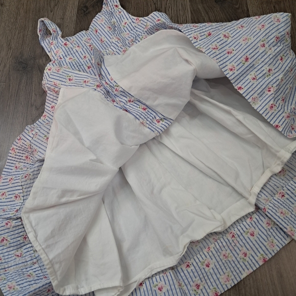 Ralph Lauren Toddler Girl Dress Floral Blue Button Down Back Size 2T - Picture 4 of 6